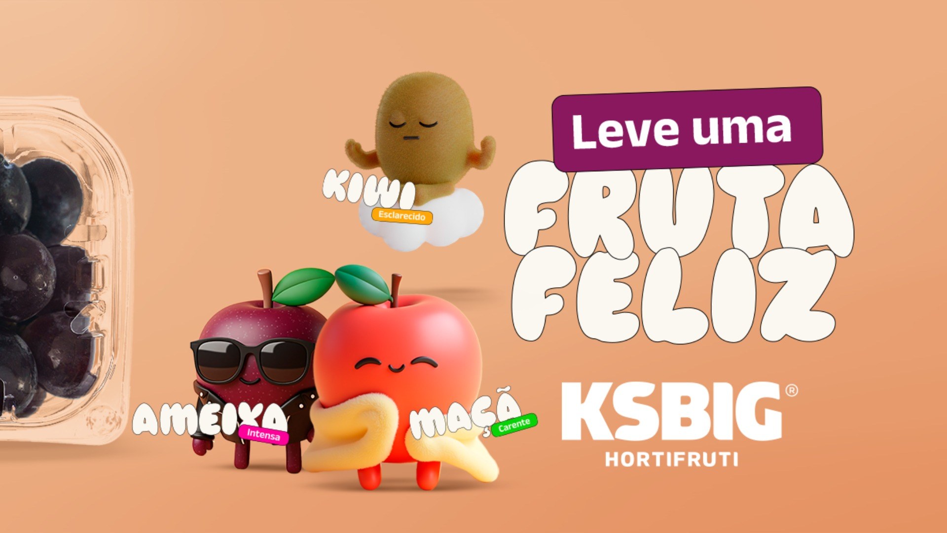 Leve uma fruta feliz